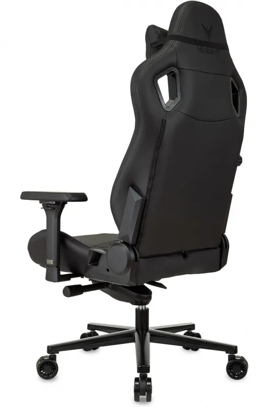 Кресло игровое Knight Craft черный эко.кожа крестов. металл