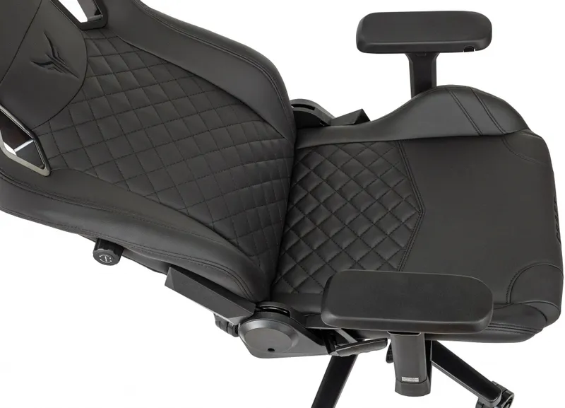 Кресло игровое Knight Craft черный эко.кожа крестов. металл