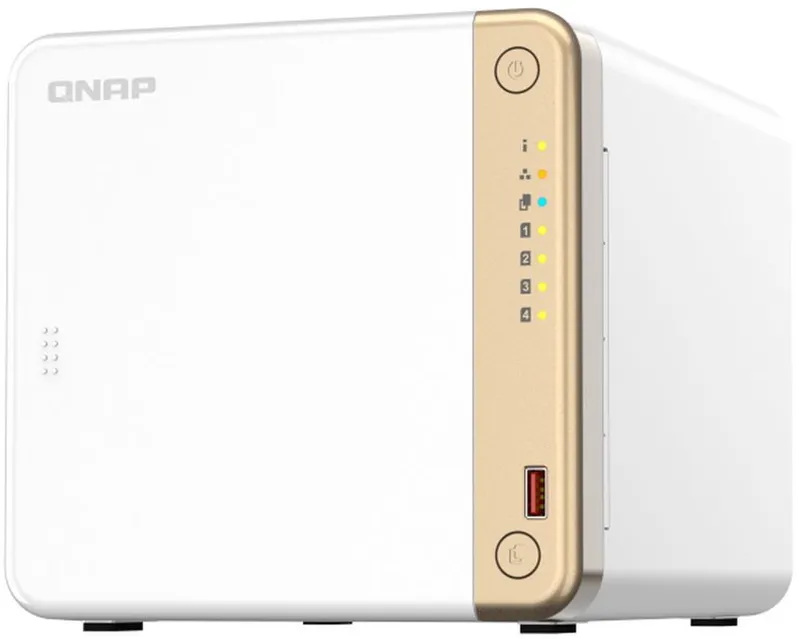 Система хранения данных QNAP CHANNEL 2C 2GhzCPU/4Gb(upto16)/upto 4HDD, upto 20 with TL-D800C/SATA(3,5'')/ 2xUSB3.2 2xUSB2.0/1xHDMI/1xExp.slot/1x2,5Gb/iSCSI/1xPS/2YW TS-462-4G-EU-RU
