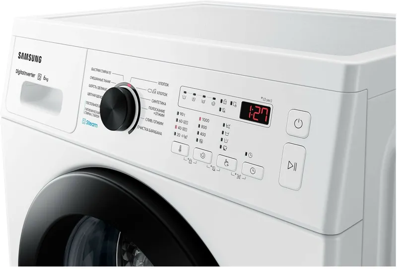 Стиральная машина Samsung WW60AG4S00CE/LD класс: A загр.фронтальная макс.:6кг белый инвертер