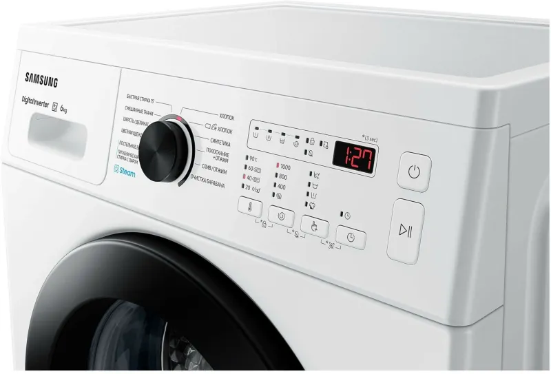 Стиральная машина Samsung WW60AG4S00CE/LD класс: A загр.фронтальная макс.:6кг белый инвертер