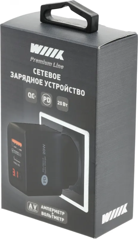 Сетевое зар./устр. Wiiix UNNK-4-2-02-QCPD-B 20W 3A (PD+QC) USB-C/USB-A черный