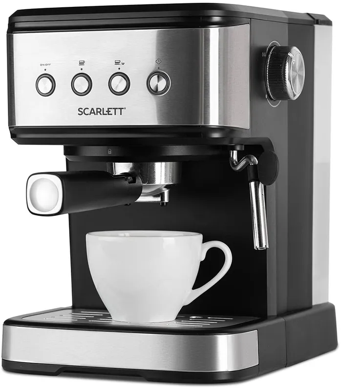 Кофеварка рожковая Scarlett SC-CM33022 1100Вт серебристый/черный