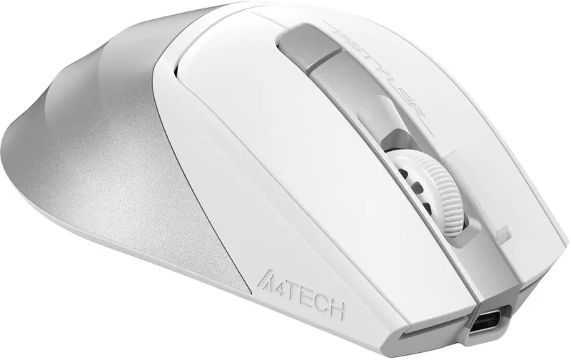 Мышь A4Tech Fstyler FG45CS Air белый/серебристый оптическая (2000dpi) silent беспроводная USB для ноутбука (7but)