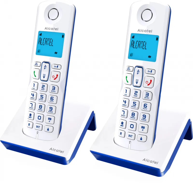 Р/Телефон Dect Alcatel S230 Duo ru white белый (труб. в компл.:2шт) АОН