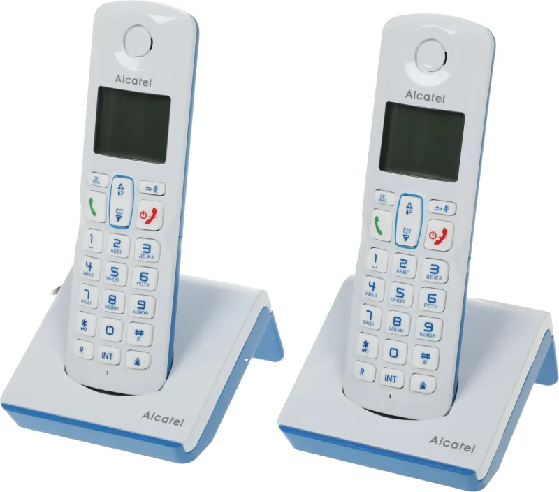 Р/Телефон Dect Alcatel S230 Duo ru white белый (труб. в компл.:2шт) АОН