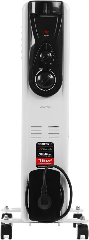 Радиатор масляный Centek CT-6200 1500Вт белый