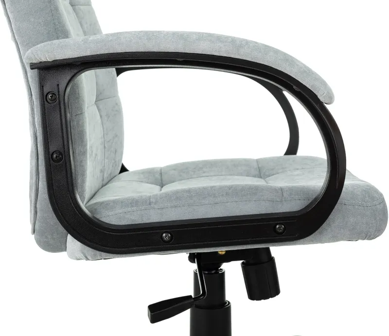Кресло руководителя Бюрократ CH 002 Fabric серо-голубой Light-28 крестов. пластик