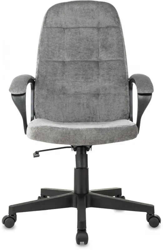 Кресло руководителя Бюрократ CH 002 Fabric серый Light-19 крестов. пластик