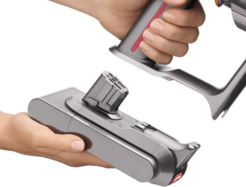 Пылесос ручной Dyson V12 Detect Slim Absolute (SV46) 545Вт желтый/никель