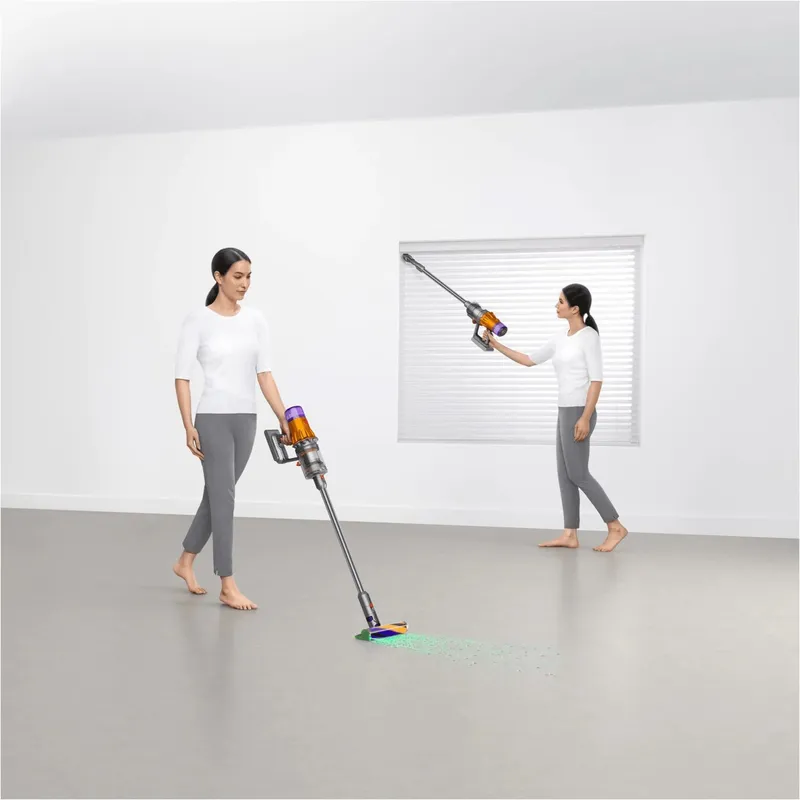 Пылесос ручной Dyson V12 Detect Slim Absolute (SV46) 545Вт желтый/никель