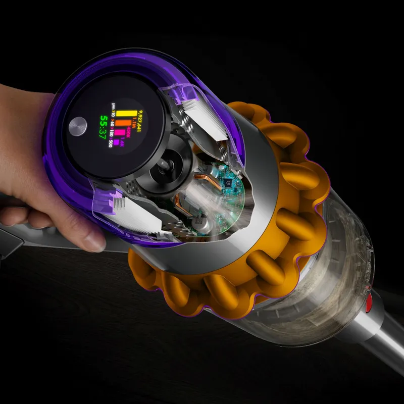 Пылесос ручной Dyson V15 Detect Absolute (SV47) 660Вт желтый/никель