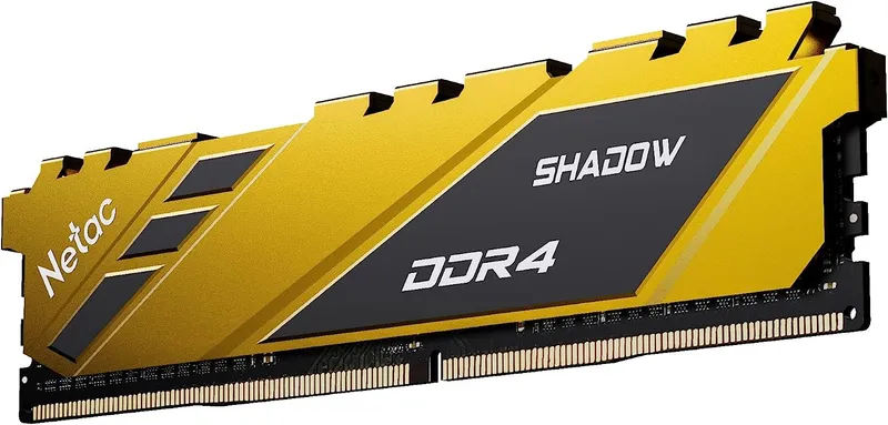 Оперативная память Netac Shadow 8GB DDR4-2666 C19 Yellow Memory module (DIMM)