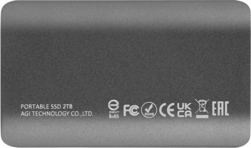 Накопитель SSD AGi USB-C 2TB AGI2T0GIMED138 ED138 серый