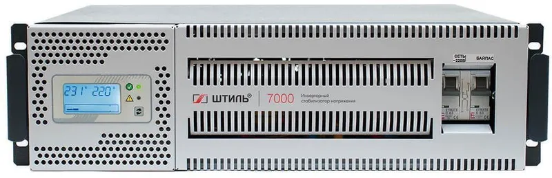 ШТИЛЬ Стабилизатора напряжения: 7000 ВА; 1 фазный; инверторный; вх 90-310В; вых 216/224В; универсальное
