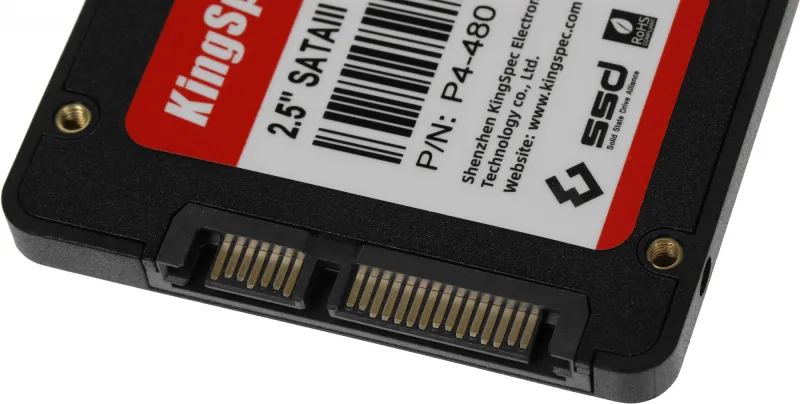 Твердотельный накопитель KingSpec SSD 480GB SATA III 2.5" R550/W500MB/s 3D TLC MTBF 1M 120TBW