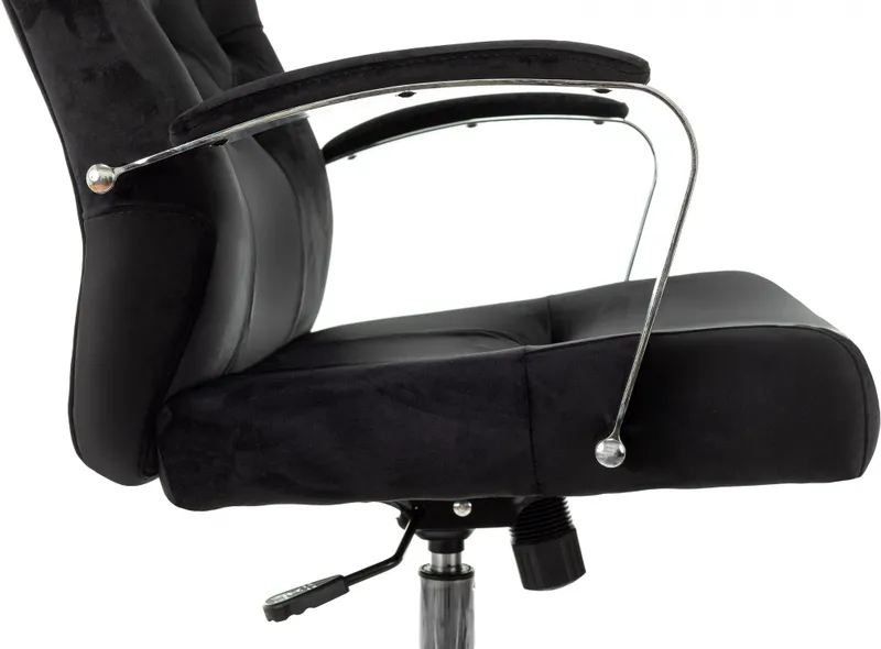 Кресло руководителя Бюрократ T-9928SL Fabric черный Italia Black крестов. металл хром