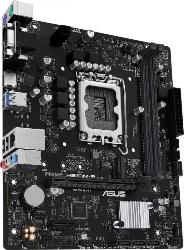 Материнская плата ASUS PRIME H610M-R-SI, LGA1700, H610, 2*DDR5, D-sub+DVI+HDMI, SATA 6.0, M.2, USB 3.2, mATX; 90MB1GL0-M0ECY0