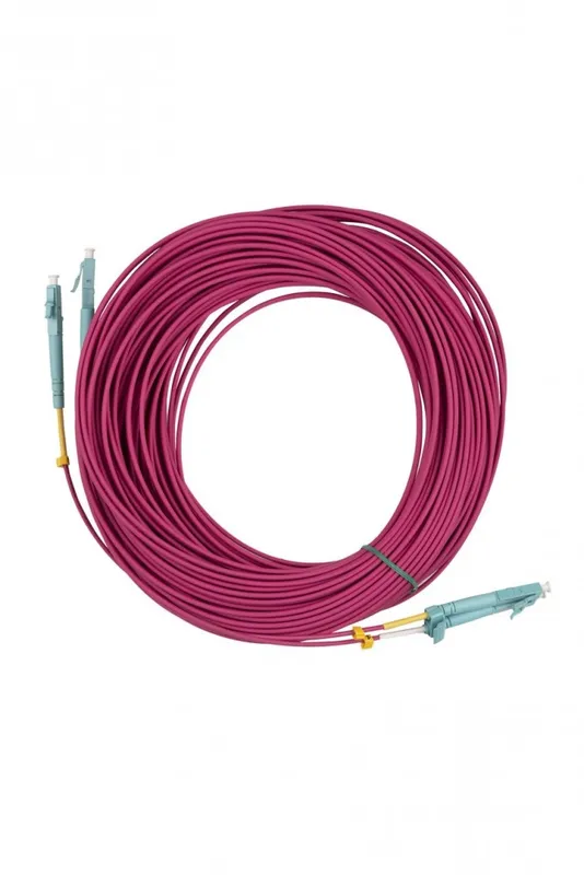Патч-корд Hyperline FC-D2-504-LC/PR-LC/PR-H-5M-LSZH-MG 2x50/125 OM4 LC дуплекс-LC дуплекс 5м LSZH фиолетовый