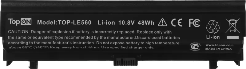 Батарея для ноутбука TopON TOP-LE560 10.8V 4400mAh литиево-ионная (103381)
