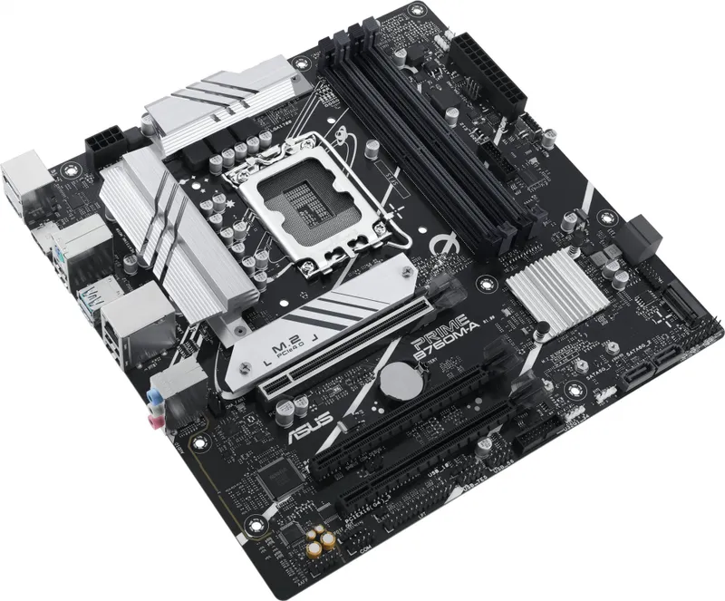 Материнская плата ASUS PRIME B760M-A-CSM, LGA1700, B760, 4*DDR5, 2xHDMI+DP, 4xSATA3 + RAID, 2xM2, Audio, Gb LAN, USB 3.2, USB 2.0, mATX; 90MB1EK0-M0EAYC