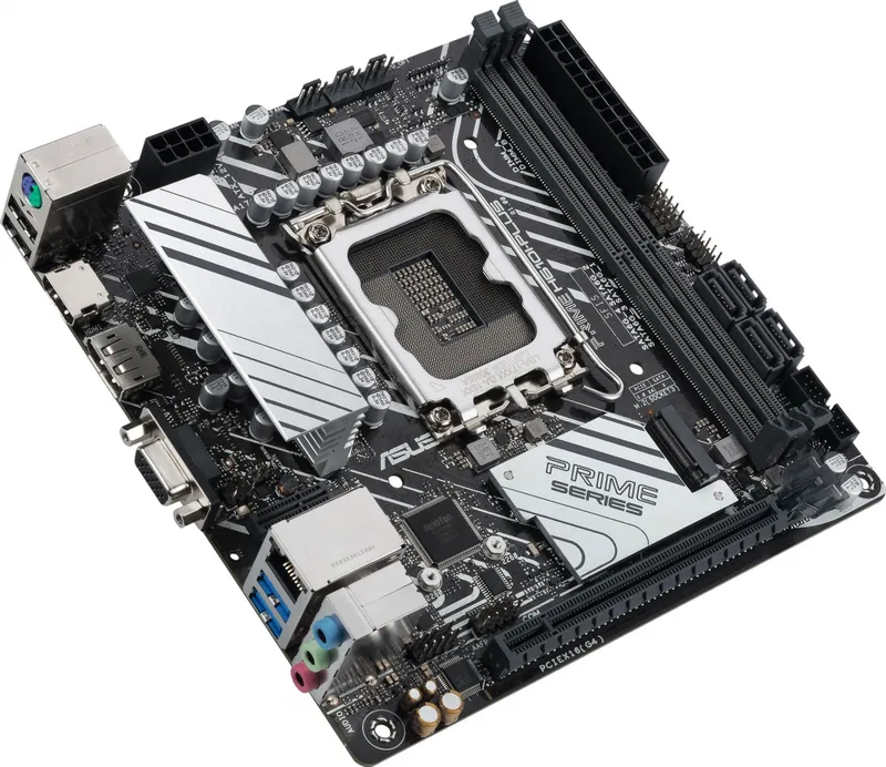 Материнская плата ASUS PRIME H610I-PLUS-CSM, LGA1700, B610, 2*DDR5, VGA+DP+HDMI, SATA 6.0, M.2, USB 3.2, USB 2.0,  mITX; 90MB1GB0-M0EAYC