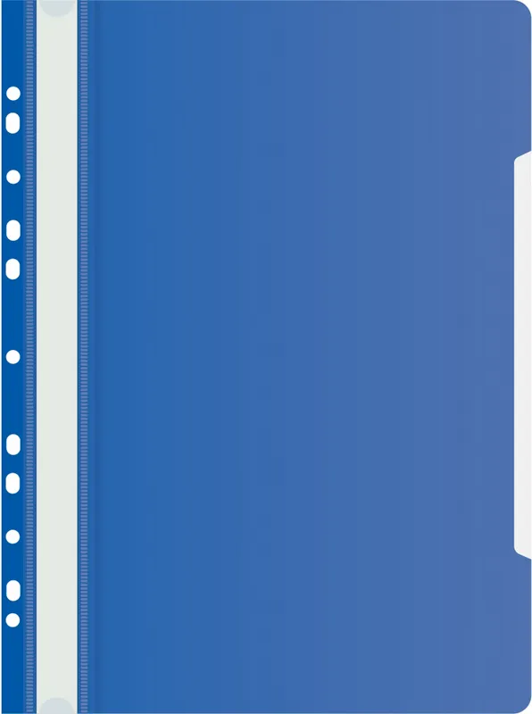 Папка-скоросшиватель Бюрократ PS-P20BLU A4 прозрач.верх.лист боков.перф. пластик синий
