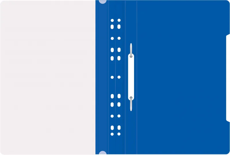 Папка-скоросшиватель Бюрократ PS-P20BLU A4 прозрач.верх.лист боков.перф. пластик синий