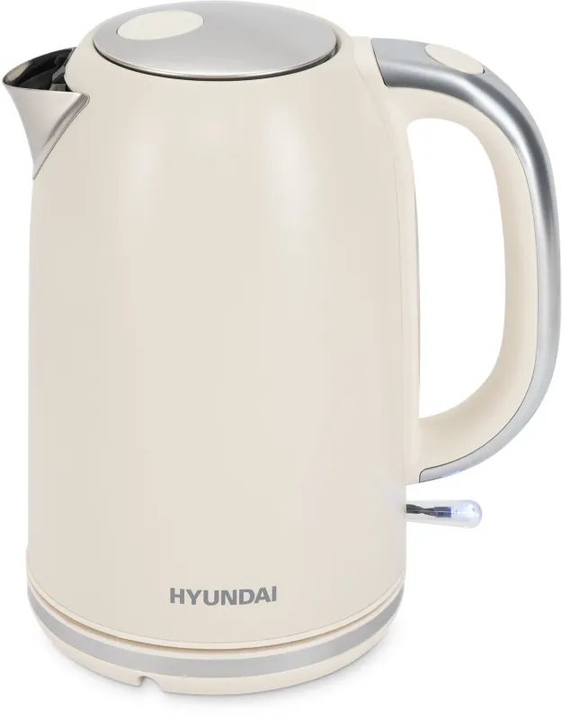 Чайник электрический Hyundai HYK-S9900 1.7л. 2200Вт молочный/серебристый корпус: металл
