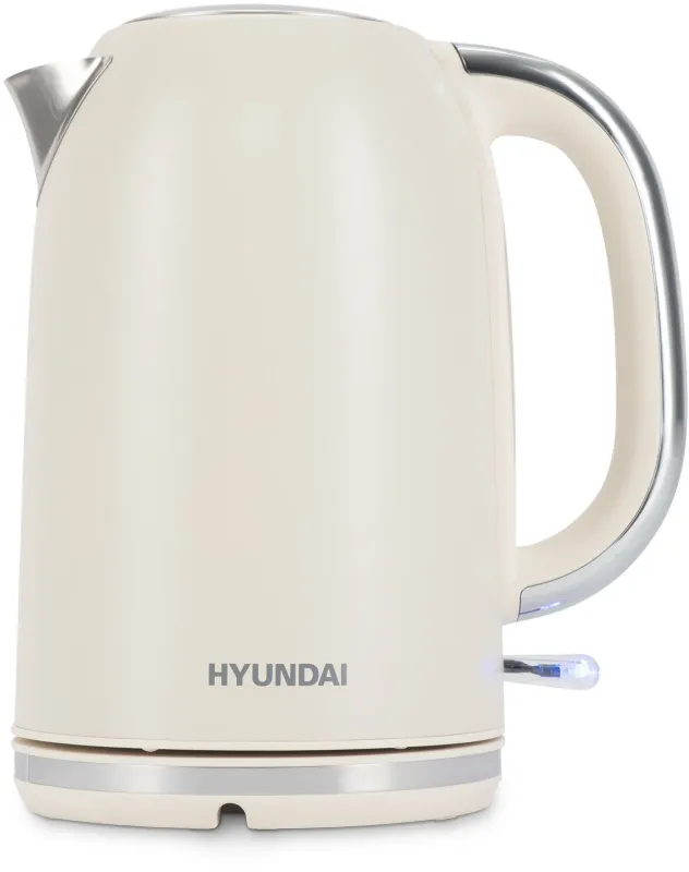 Чайник электрический Hyundai HYK-S9900 1.7л. 2200Вт молочный/серебристый корпус: металл