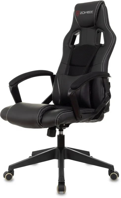 Кресло игровое Zombie Arena черный эко.кожа/ткань крестов. пластик