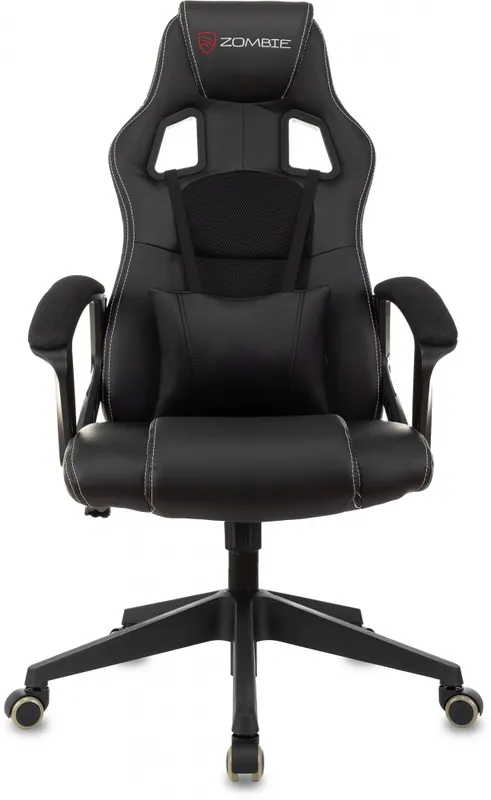 Кресло игровое Zombie Arena черный эко.кожа/ткань крестов. пластик