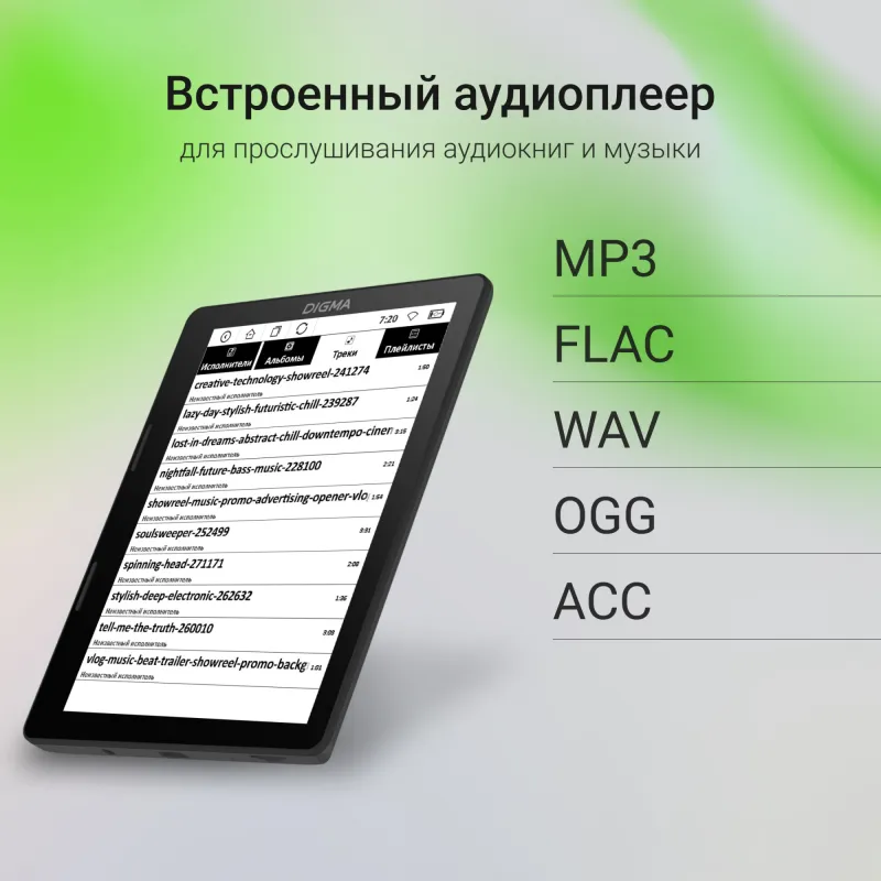Электронная книга Digma F4 5.83" E-ink HD Carta 680x920 Touch Screen 1.2Ghz 1Gb/8Gb/SD/microSDHC/подсветка дисплея черный
