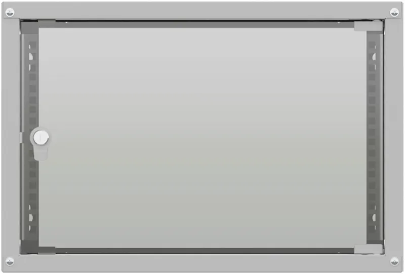 Шкаф коммутационный NTSS LIME (NTSS-WL6U5535GS) настенный 6U 550x350мм пер.дв.стекл несъемн.бок.пан. 30кг серый 270мм 8.3кг 110град. 370мм IP20 укомплектованный