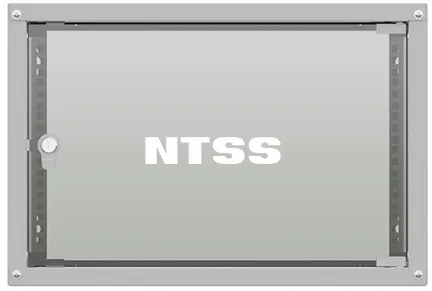 Шкаф коммутационный NTSS LIME (NTSS-WL6U5535GS) настенный 6U 550x350мм пер.дв.стекл несъемн.бок.пан. 30кг серый 270мм 8.3кг 110град. 370мм IP20 укомплектованный