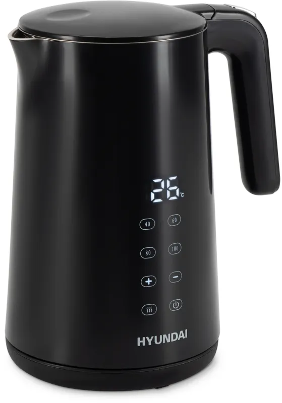 Чайник электрический Hyundai HYK-S4017 1.7л. 2200Вт черный корпус: металл