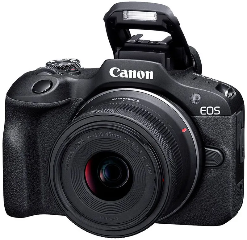 Фотоаппарат Canon EOS R100 черный 24.1Mpix 3" 1080p WiFi RF-S 18-45mm f/4.5-6.3 IS STM LP-E17