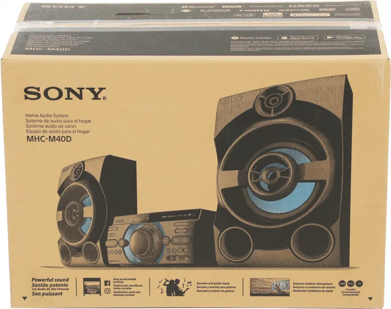 Минисистема Sony MHC-M40D черный CD CDRW DVD DVDRW FM USB BT