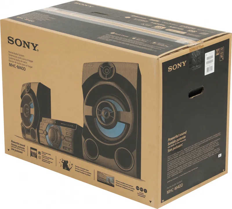 Минисистема Sony MHC-M40D черный CD CDRW DVD DVDRW FM USB BT
