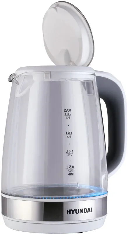 Чайник электрический Hyundai HYK-G8880 2л. 2200Вт серый/серебристый корпус: стекло
