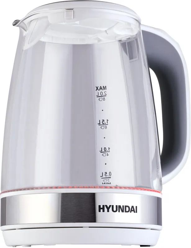 Чайник электрический Hyundai HYK-G8880 2л. 2200Вт серый/серебристый корпус: стекло