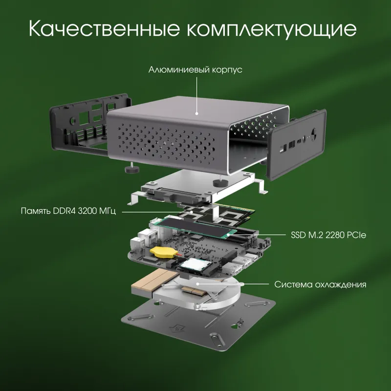 Неттоп Digma Pro Minimax U1 i3 1315U (1.2) 16Gb SSD512Gb UHDG Windows 11 Professional GbitEth WiFi BT 60W темно-серый/черный (DPP3-ADXW02)