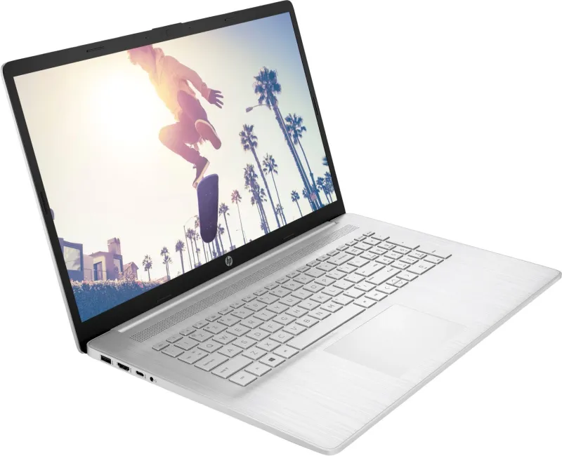 Ноутбук HP 17-cp3166mg Ryzen 7 7730U 16Gb SSD512Gb AMD Radeon Graphics 17.3" IPS FHD (1920x1080) FreeDOS silver WiFi BT Cam (802H9EA)