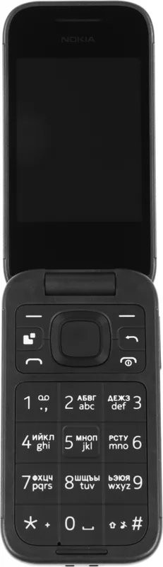 Мобильный телефон Nokia 2660 TA-1469 DS EAC черный раскладной 3G 4G 2Sim 1.8" 120x160 Series 30+ 0.3Mpix GSM900/1800 GSM1900 FM Micro SD max32Gb