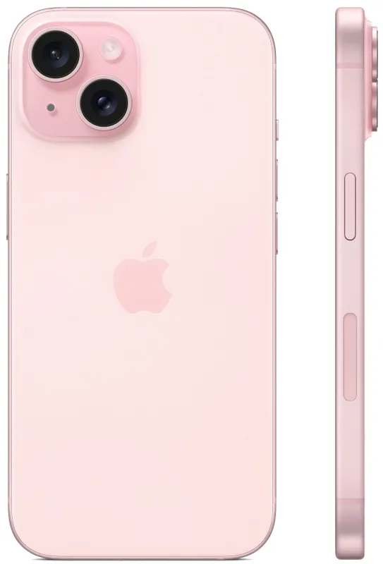 Смартфон Apple A3090 iPhone 15 256Gb розовый моноблок 3G 4G 1Sim 6.1" 1179x2556 iOS 17 48Mpix 802.11 a/b/g/n/ac/ax NFC GPS GSM900/1800 TouchSc Protect