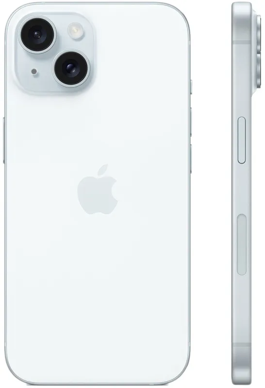 Смартфон Apple A3090 iPhone 15 256Gb голубой моноблок 3G 4G 1Sim 6.1" 1179x2556 iOS 17 48Mpix 802.11 a/b/g/n/ac/ax NFC GPS GSM900/1800 TouchSc Protect