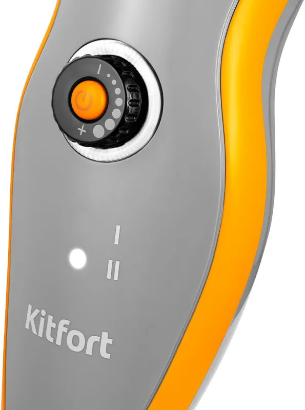 Швабра паровая Kitfort КТ-1047 1500Вт серый/оранжевый