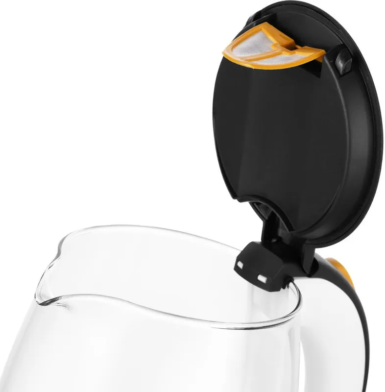 Чайник электрический Kitfort КТ-6199 2л. 2200Вт черный/белый (корпус: пластик/стекло)