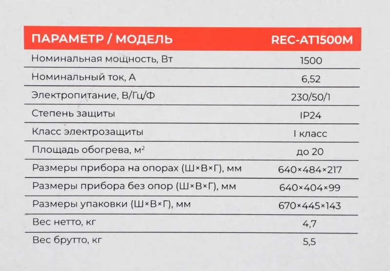 Конвектор Royal Clima Astoria Meccanico REC-AT1500M 1500Вт белый