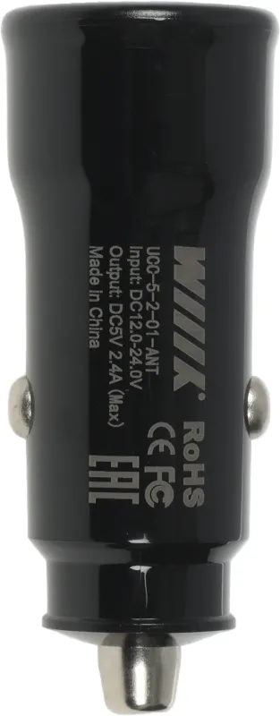 Автомобильное зар./устр. Wiiix UCC-5-2-01-ANT 2.4A (PD) 2xUSB черный